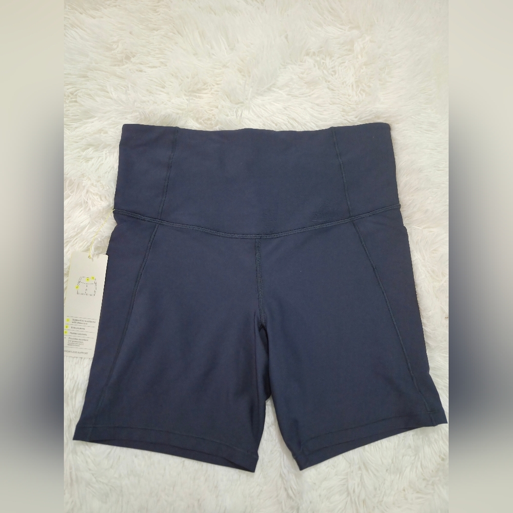 all in motion High-Waist Athletic Shorts in Navy